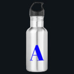 Garrafa Personalizar, personalizar a letra inicial do alfa<br><div class="desc">Personalizar, personalizar a garrafa de água de aço inoxidável com letra inicial alfabética em alumínio</div>
