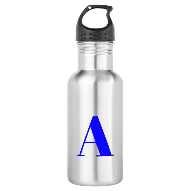 Garrafa Personalizar, personalizar a letra inicial do alfa (Frente)