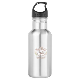 Garrafa Personalized Minimal Line Art Water Bottle