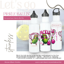 Garrafa Personalized "Pickle Ballin'" Water Bottle
