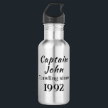 Garrafa Personalized Shrimper's<br><div class="desc">Design features your text displayed in a casual black font. Text may contain name of boat. captain,  or other. Sample reads,  "Captain John - Trawling since 1992." All text is customizable.</div>