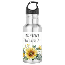 Garrafa Personalized Sunflower Flower Teacher Appreciation
