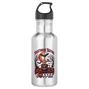 Garrafa Pesadelo Antes do Café Halloween Skull Caneca Fant