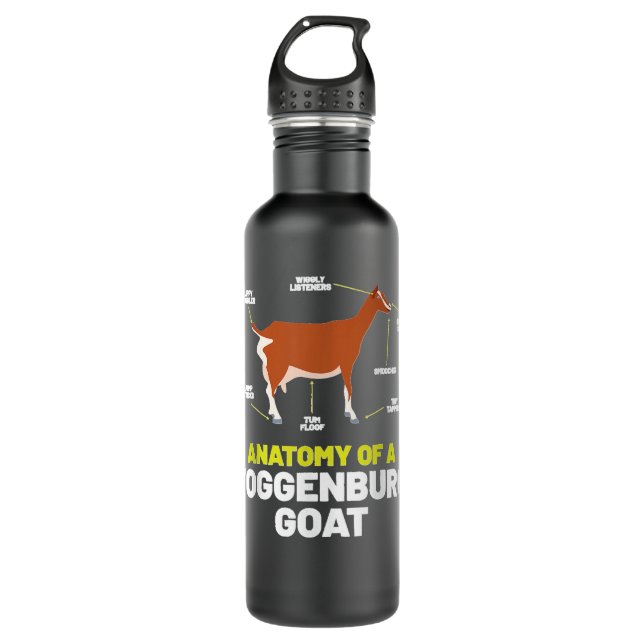 Garrafa Pet Goat Lovers Pet Animal Pun Funny Toggenbu (Frente)