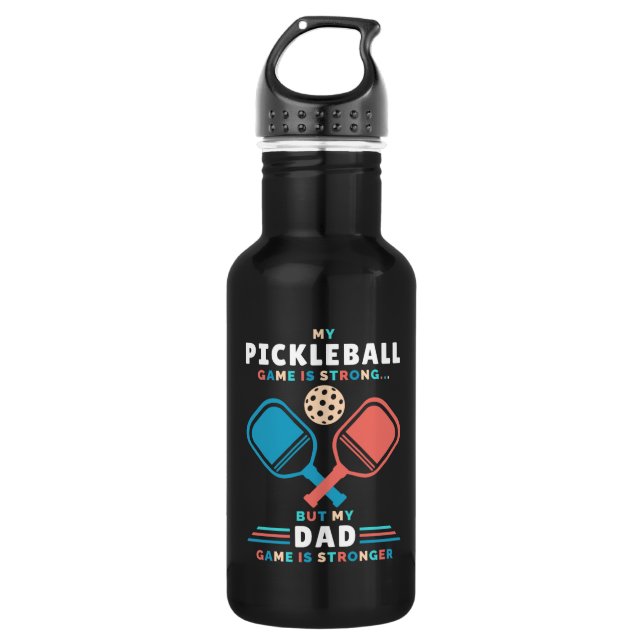 Garrafa Pickleball Pai Mais Forte Jogo do Pai Pai (Frente)