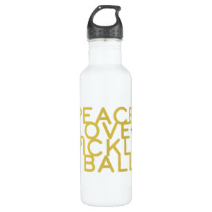 Garrafa Pickleball Peace and Love Yellow Water Bots