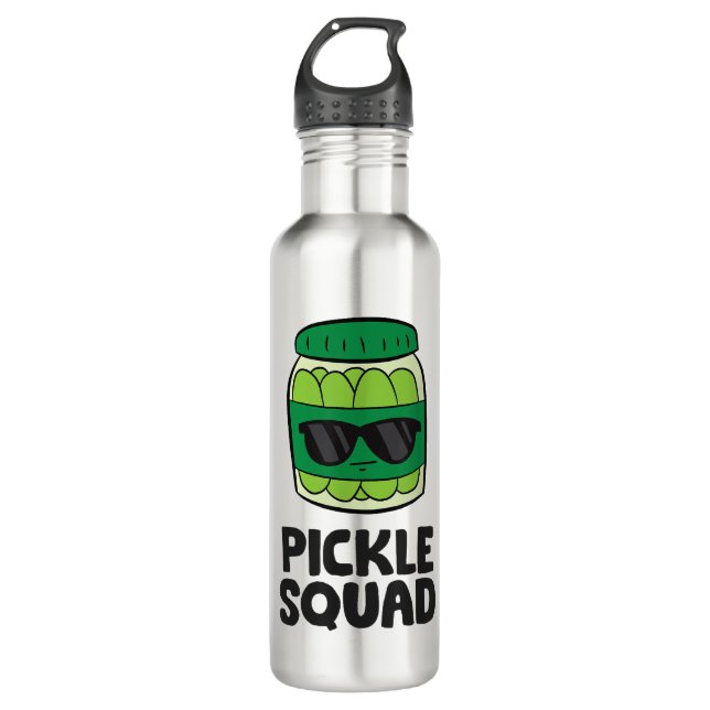 Garrafa Picle Lover Team Picles Engraçado Pickle Squad (Frente)