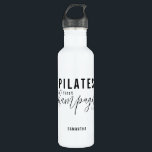 Garrafa Pilates divertidos Primeiro Champanhe Depois da Ma<br><div class="desc">Pilates Divertidos Primeiro Champanhe Depois da Malhação Uma garrafa d'água do Workout para qualquer amante de Pilates, como presente para um instrutor de Pilatos ou saco de goela para um evento de Pilatos. Personalizado com o nome escolhido na parte de trás do frasco - ou apagar o nome da amostra...</div>