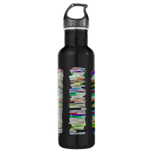 Garrafa Pilhas de livros