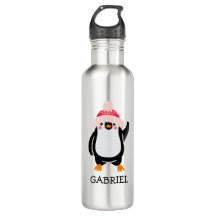 Pinguim de Natal Gelado Personalizado em Chapéu Ve