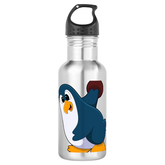 Garrafa Pinguim em Boliches com Bola de boliche (Frente)