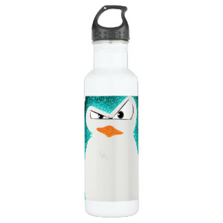 Garrafa Pinguim irritado teal.png