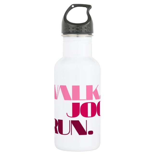 Garrafa PINK WALK JOG RUN (fonte CHUNKY) (Frente)
