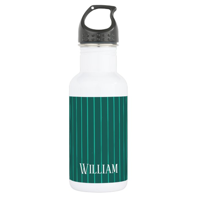 Garrafa Pinstripes teais (Frente)