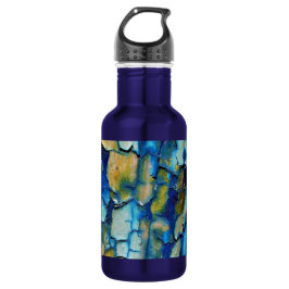 Garrafa Pinta Azul E Dourada De Chipset