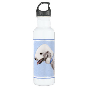 Garrafa Pintura de Bedlington Terrier - Arte de Cachorro O