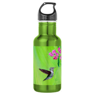 Garrafa Pintura de Beija-flor e Ervilhacas