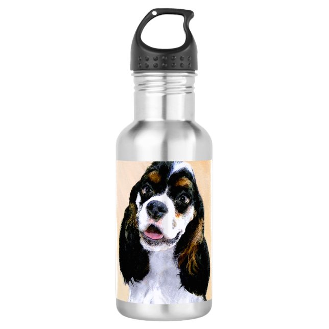 Garrafa Pintura De Cocker Spaniel (Participante) - Arte De (Frente)