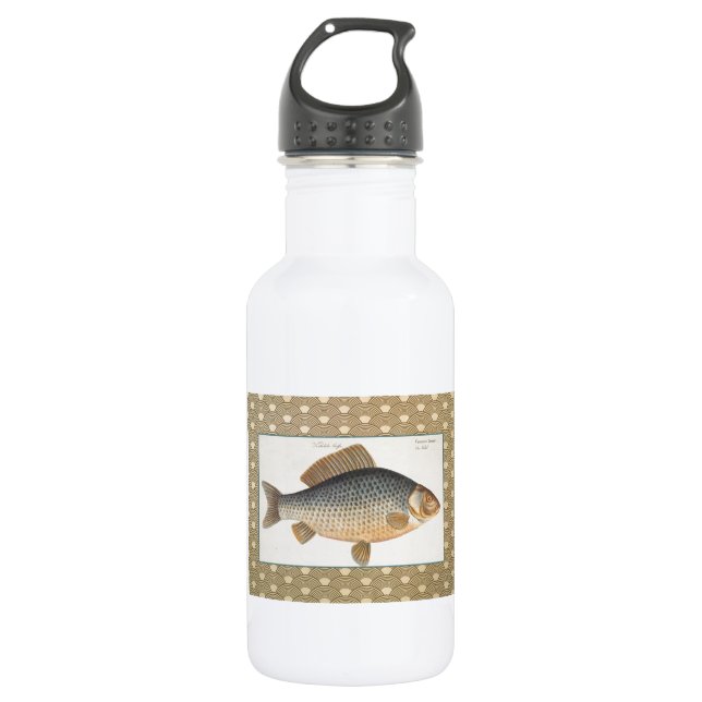 Garrafa pintura de pesca de peixe carpa desenho de água do (Frente)