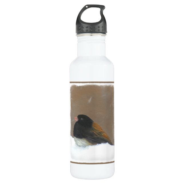 Garrafa Pintura Junco De Olhos Escuros - Arte De Pássaro O (Frente)