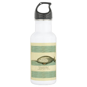 Garrafa Pintura por Aquarela de Baleia Antiga Narbaleia