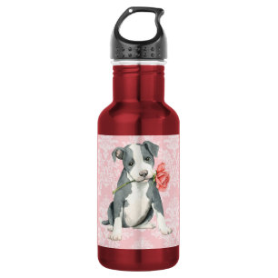 Garrafa Pitbull cor-de-rosa dos namorados