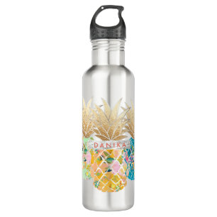 Garrafa PixDezines Aloha Pineapple+Floral