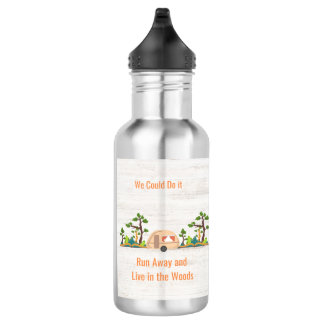 Garrafa Podemos fazê-lo, fugir e viver na floresta