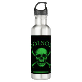 Garrafa Poison Skull e Crossbones Halloween Design Impress