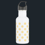 Garrafa Polkadots amarelos<br><div class="desc">Polkadoes amarelos sobre fundo branco</div>