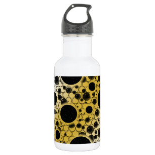 Garrafa Pontos de bolha de espaço - Branco/Dourado