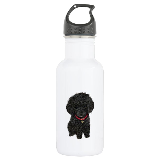 Garrafa Poodle Miniatura ou Brinquedo - Preto 1 (Frente)