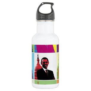Garrafa Pop art do presidente Obama