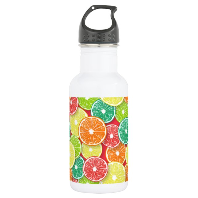 Garrafa Pop de fatias de fruta Citrus art 2 (Frente)