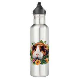 Garrafa Porco-guineense entre flores