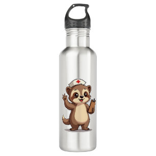 Garrafa Preguiça Enfermeira Vintage Fofo Animal Médico Ret