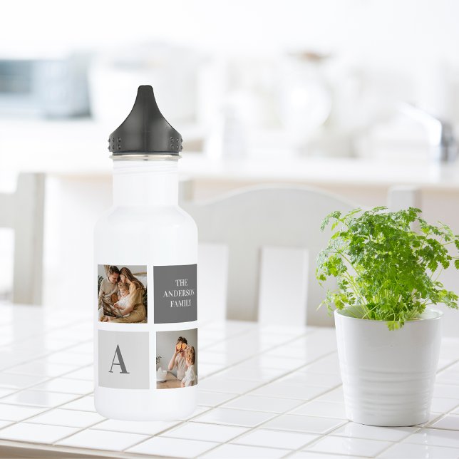 Garrafa Presente de Colagem Familiar Personalizada (Criador carregado)