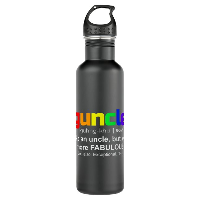 Garrafa Presente de Guncle para o Tee do Orgulho LGBT do T (Frente)