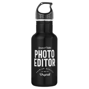 Garrafa Presente de Trabalho do Editor de Fotografias