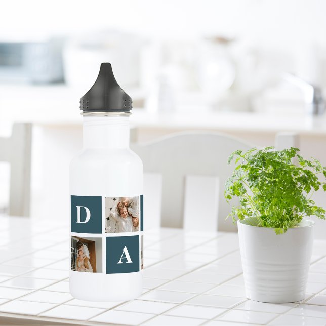 Garrafa Presentes de Pai Verde e Foto para Pais de Colagem (Criador carregado)