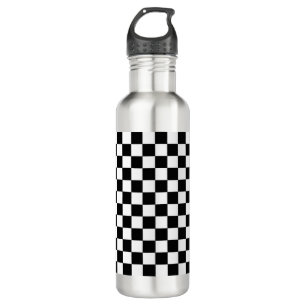 Garrafa Preto e branco Checkered
