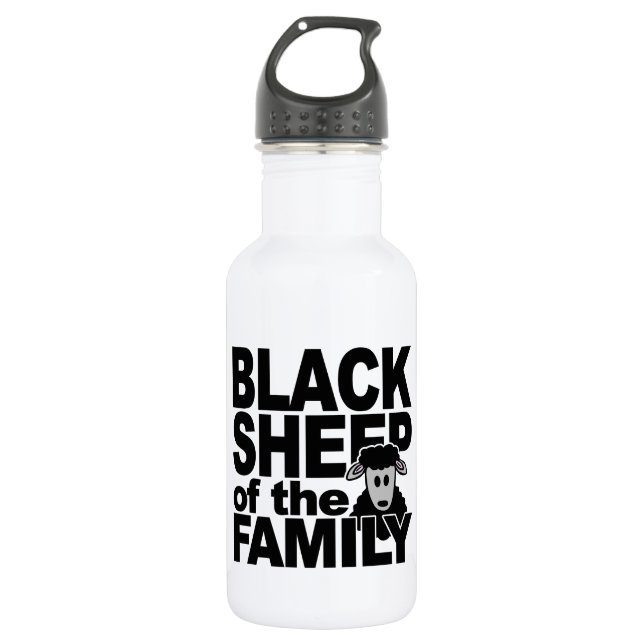 Garrafa Preto Ovinos personalizado (Frente)