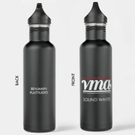 Garrafa Preto VMA JBHS com logotipo branco personalizável