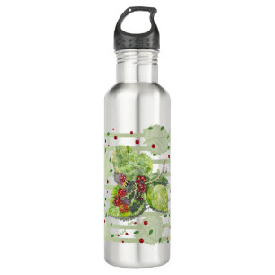 Garrafa PretoBerry verde e vermelho