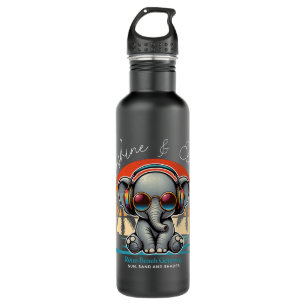 Garrafa Primavera Sunshine e Ele se diverte Retro Beach.