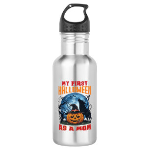 Garrafa Primeiro Halloween Como Mãe Abóbora Lobo Lua_1