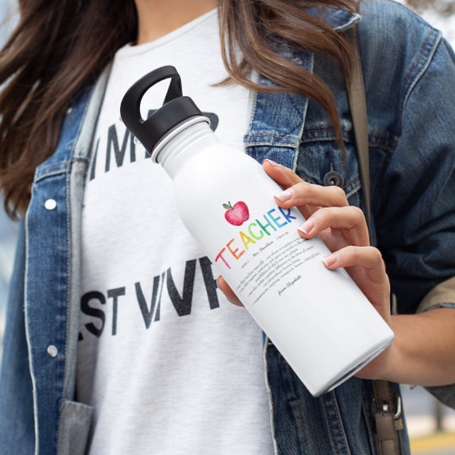 Garrafa Professor de Arco-Íris Moderno, Aquarela Obrigado (Criador carregado)