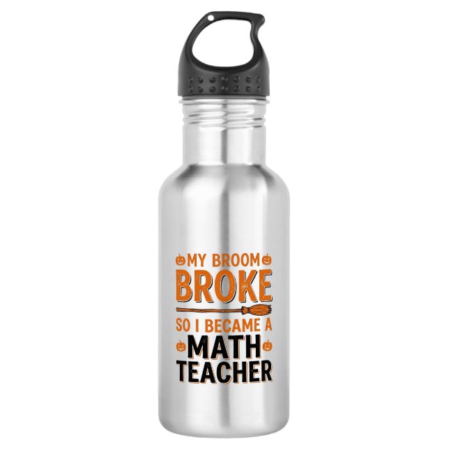 Garrafa Professor de Matemática Engraçado Desenho de Vasso (Frente)