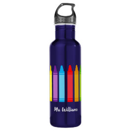 Garrafa Professora Elementar Cute Crayon Personalizada