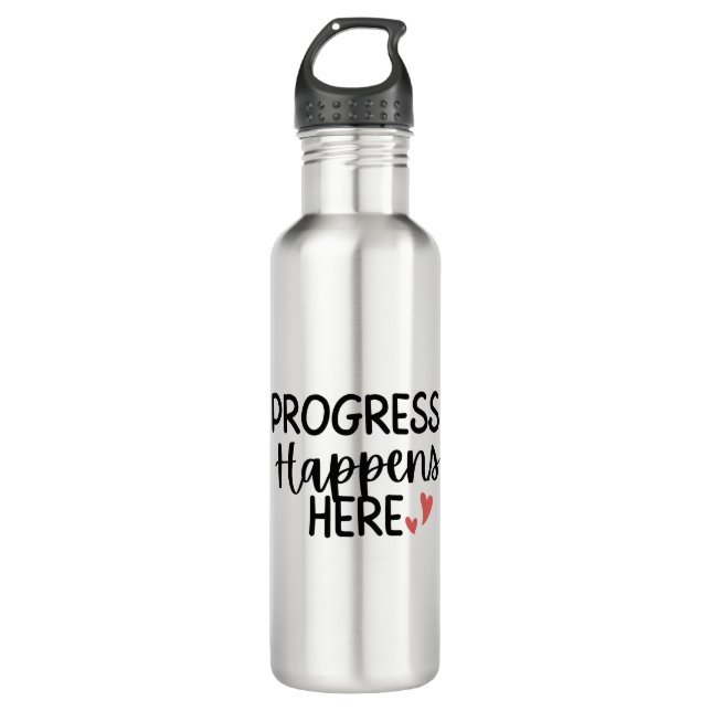 Garrafa 'Progress Happens Here' Teacher Thank You Gift  (Frente)